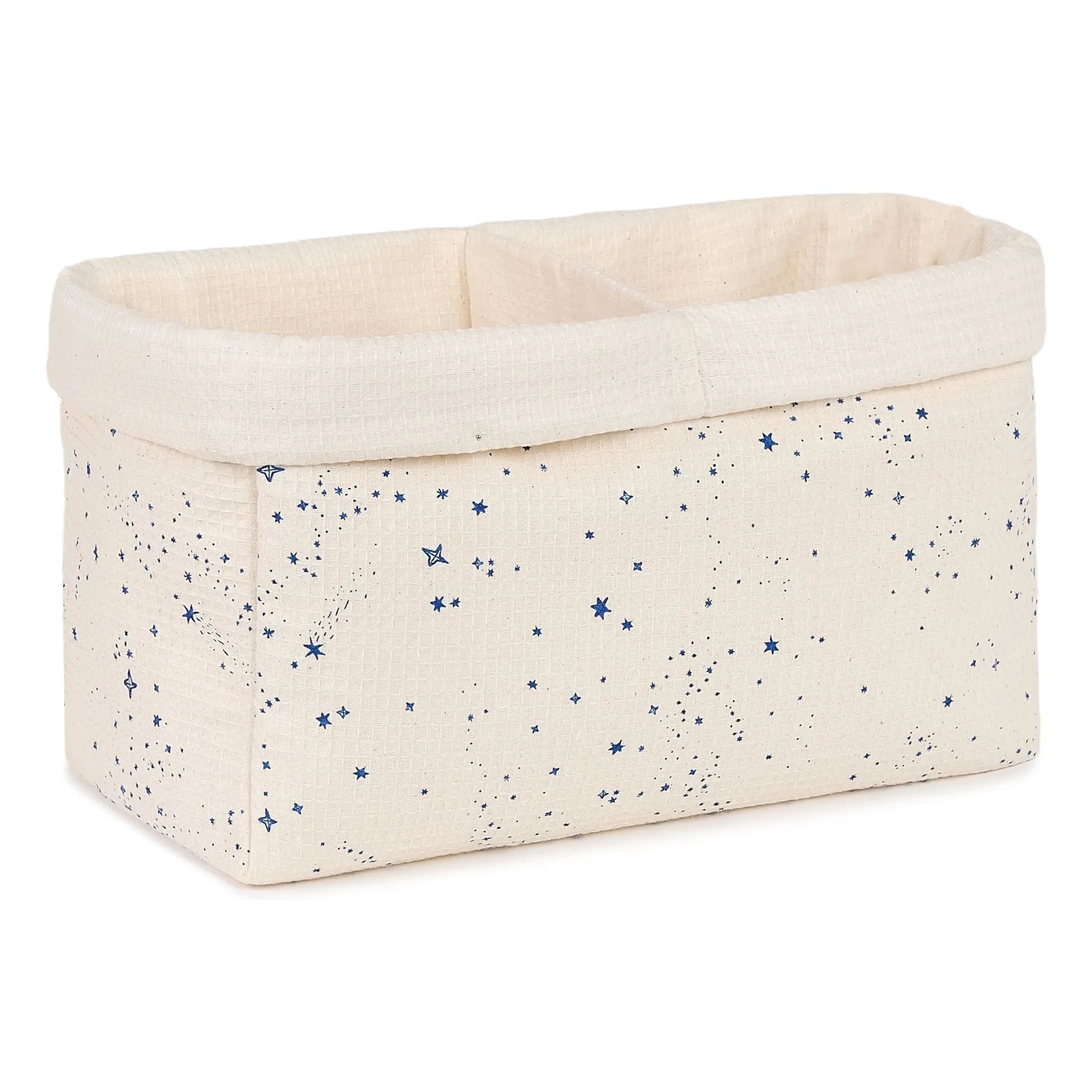 Nobodinoz - Blue Milky Way Two-Compartment Storage Basket