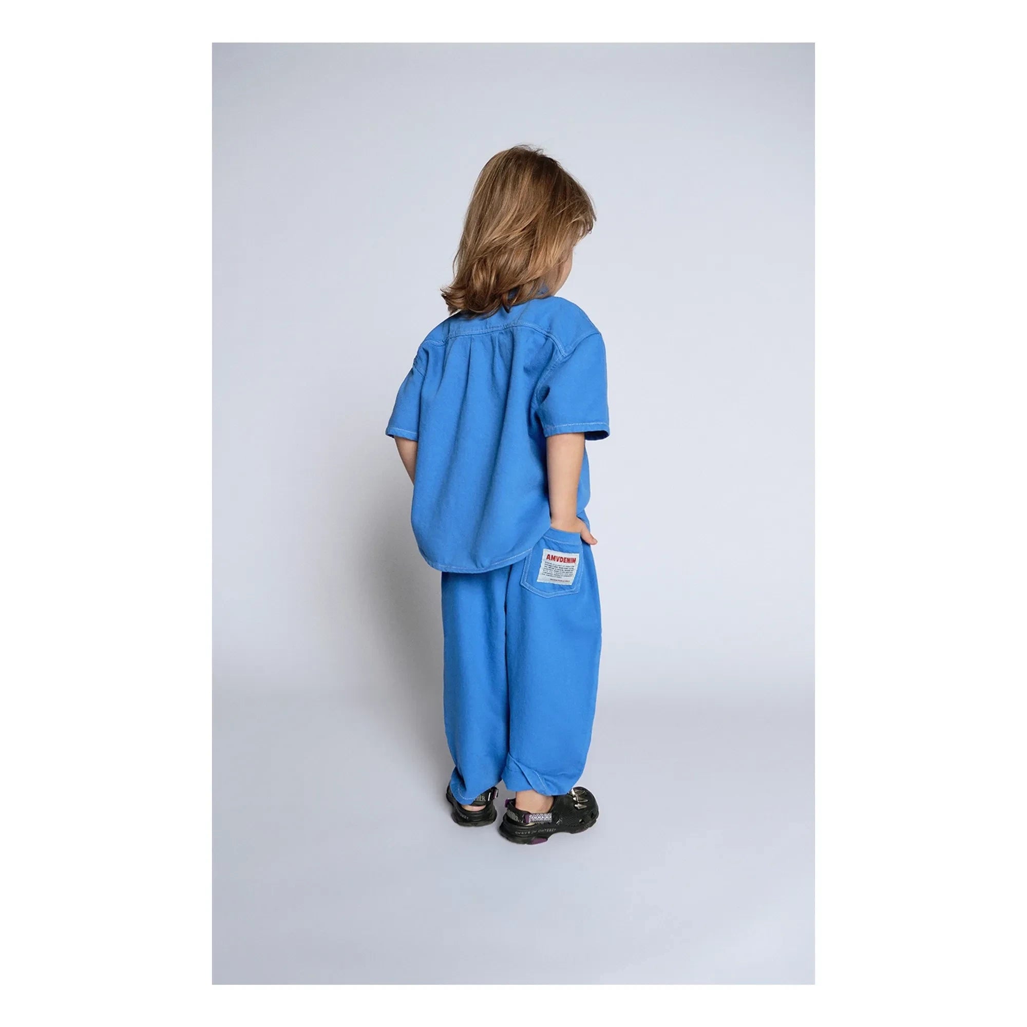 American Vintage - Pusway Organic Cotton Drawstring Denim Trousers | Blue