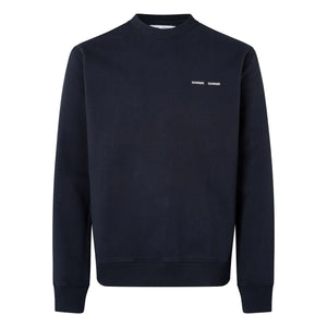 Samsoe Samsoe - Norsbro Organic Cotton Round Neck Sweatshirt | Dark Blue