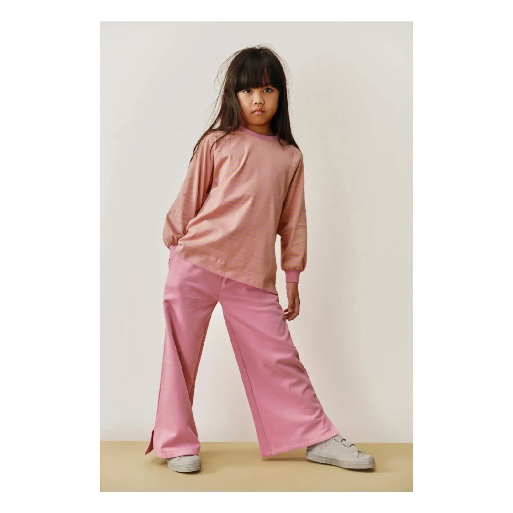 Gray Label - Organik Pamuklu Yırtmaçlı İspanyol Paça Pantolon | Pembe