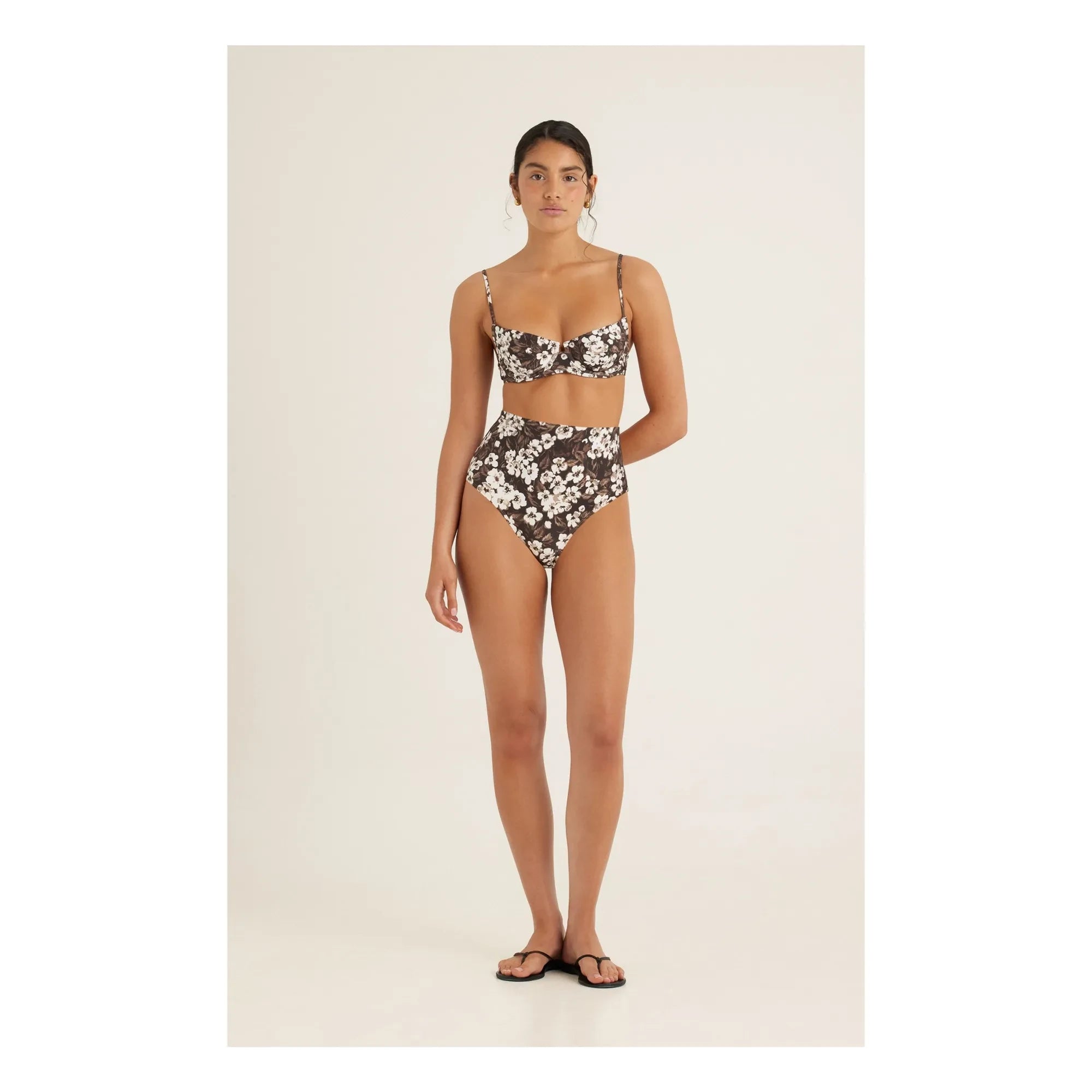 Peony - Balconette Bikini Top | Brown