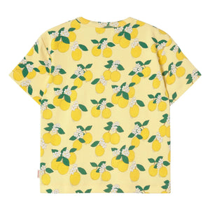 Tinycottons - Embossed T-Shirt Orange Organic Cotton | Pale Yellow