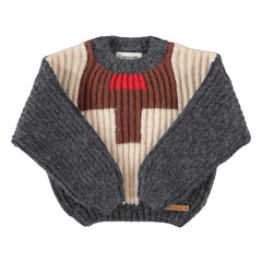 Piupiuchick - Geometrik kazak | Kömür grisi