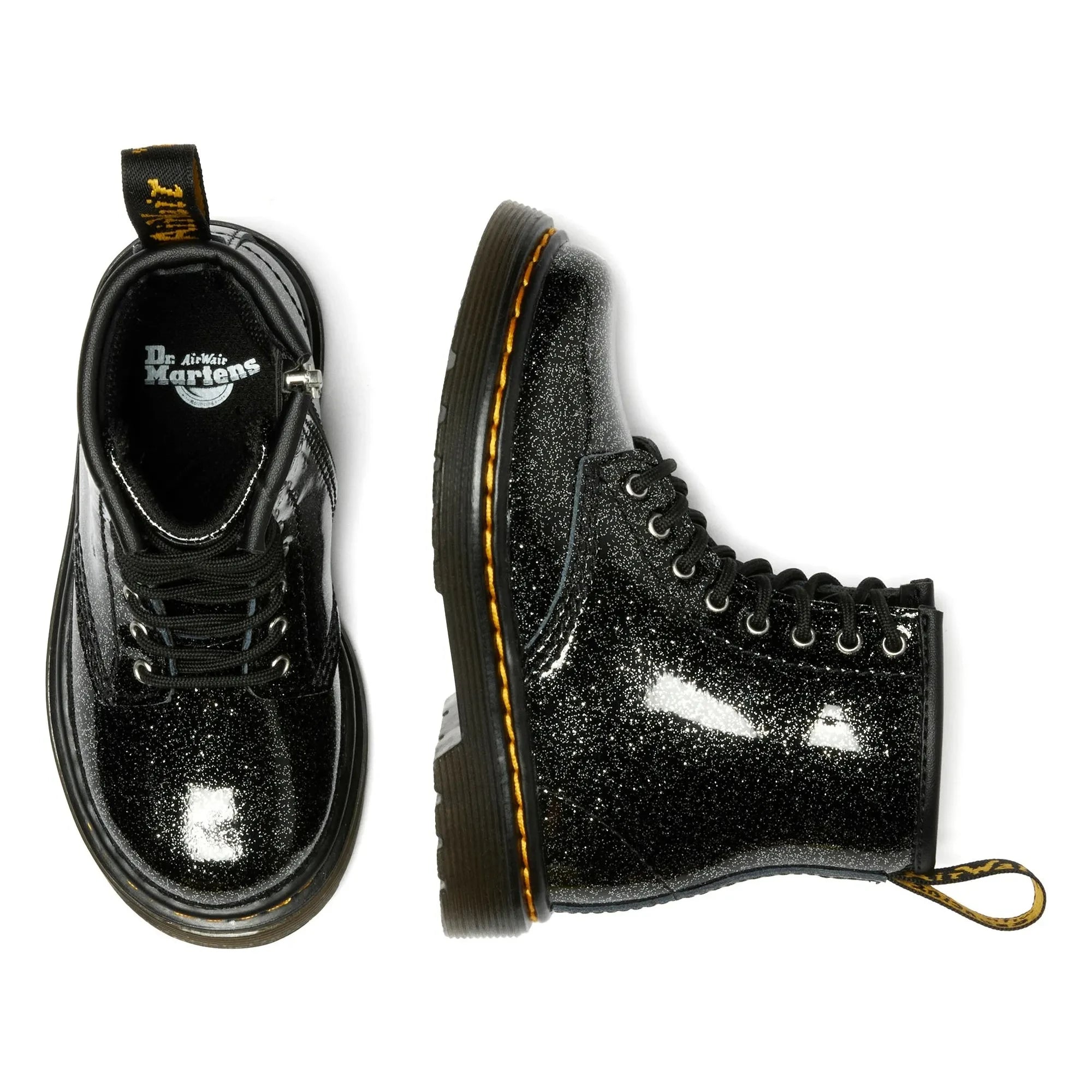 Dr. Martens - 1460 J Glitter Lace-Up Boots | Shiny Black