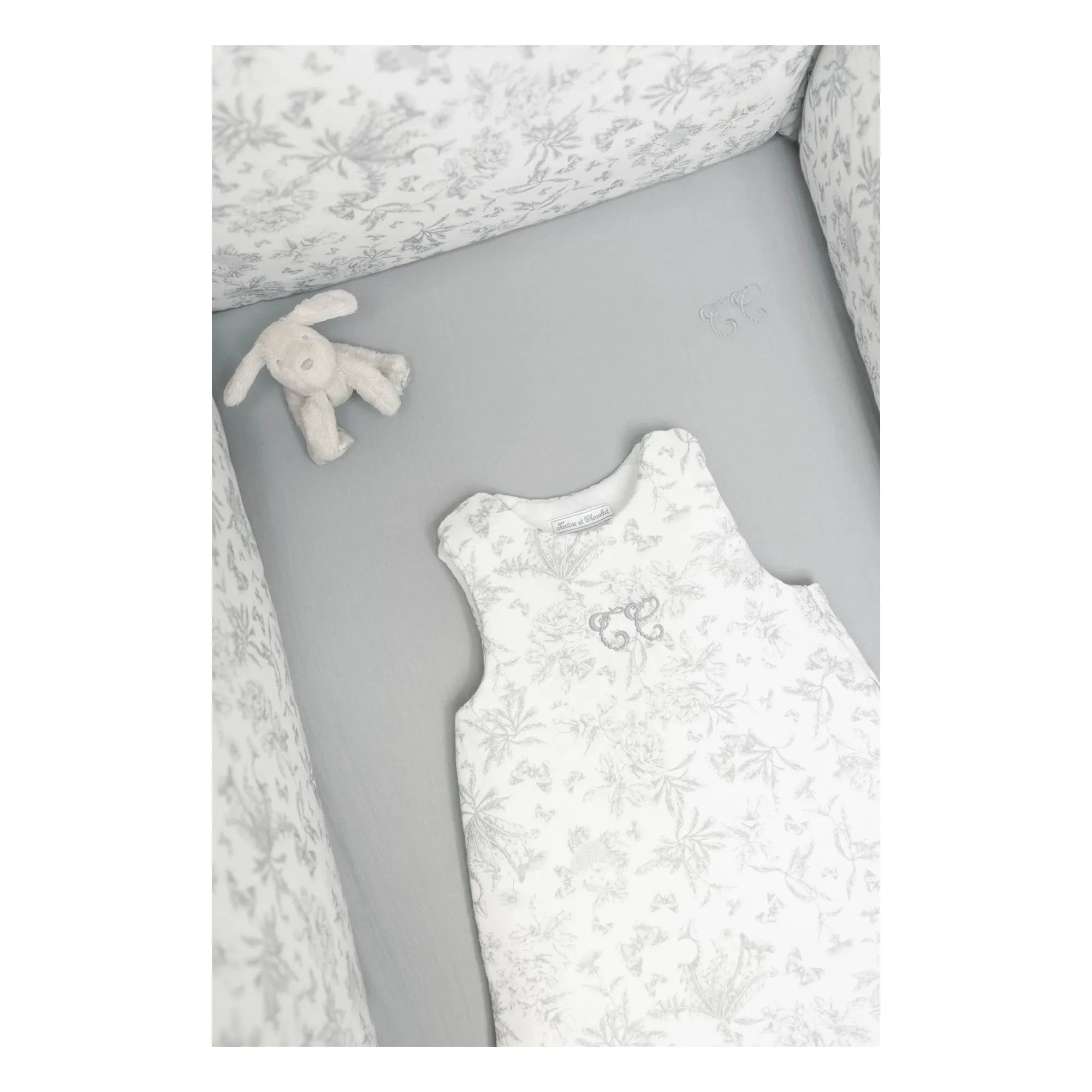 Tartine et Chocolat - Toile de Jouy Bed Rail | Gray