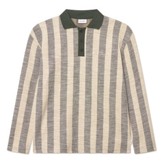 Les Deux - Polo Jacquard Jersey Bowie | Dark Khaki