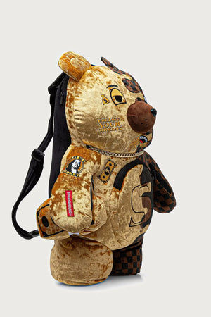 Sprayground - Brown Backpack with Sharks in Paris 910B9342NSZ