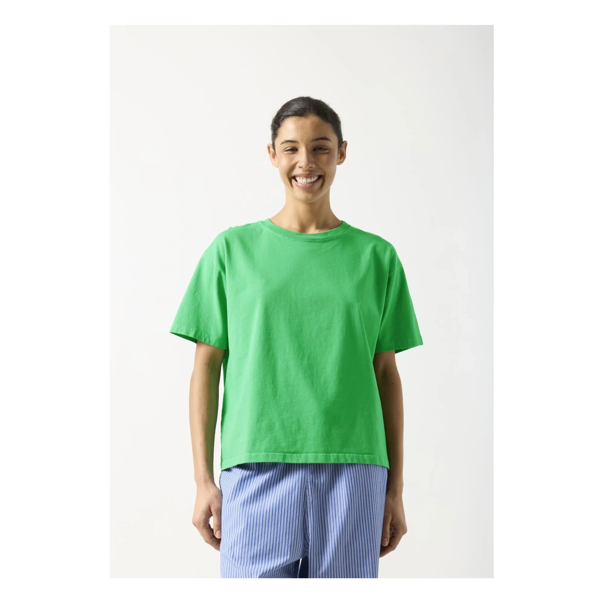 American Vintage - Fizvalley Cotton T-Shirt | Green Palmier