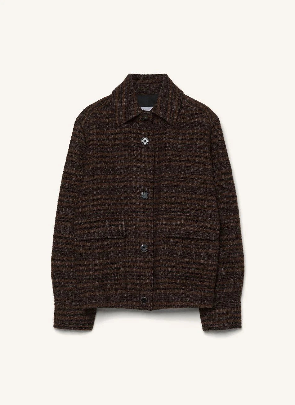 Pomandère - Cotton and Wool Jacket | Chocolate