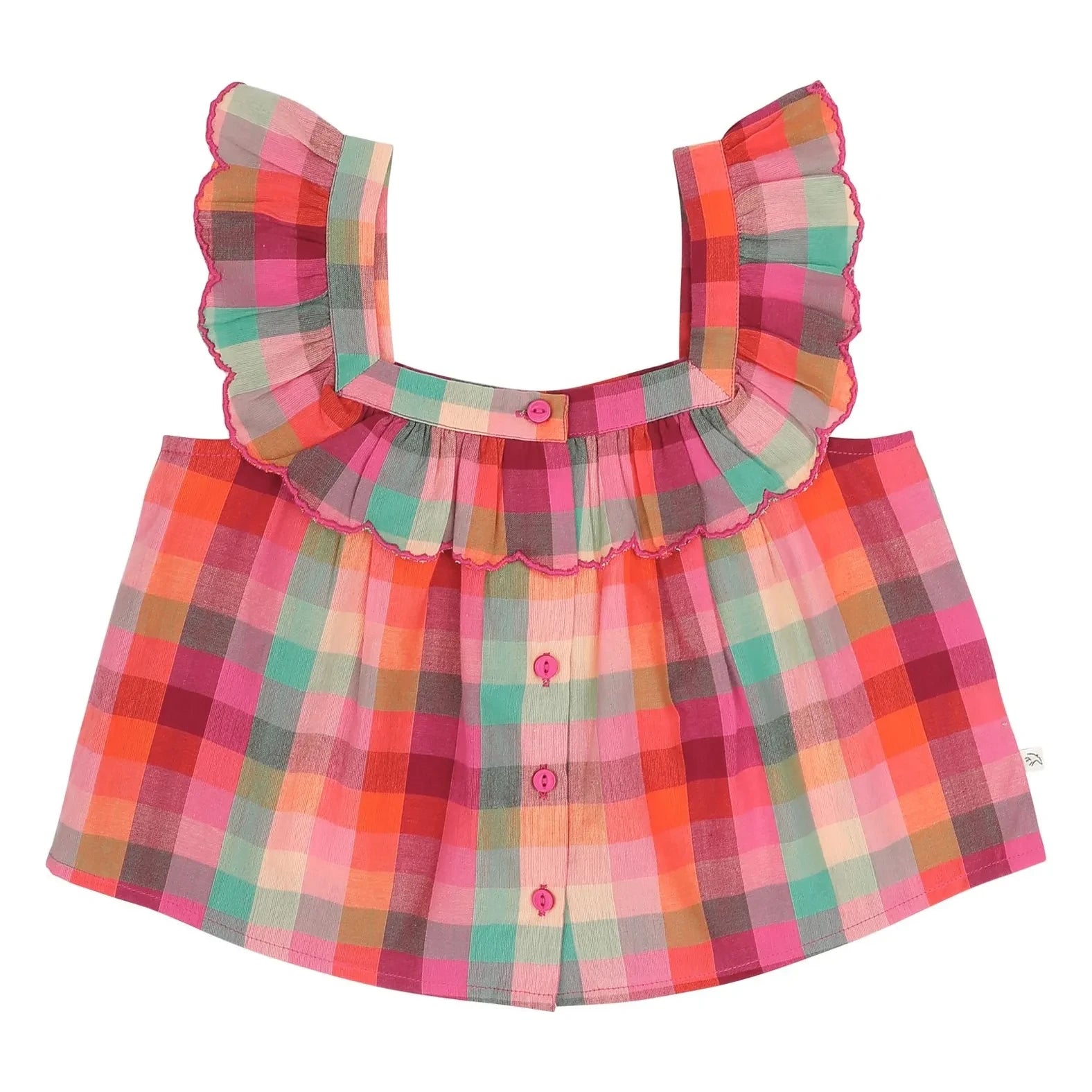 Jenest - Ball Didi Check Organic Cotton | Fuchsia