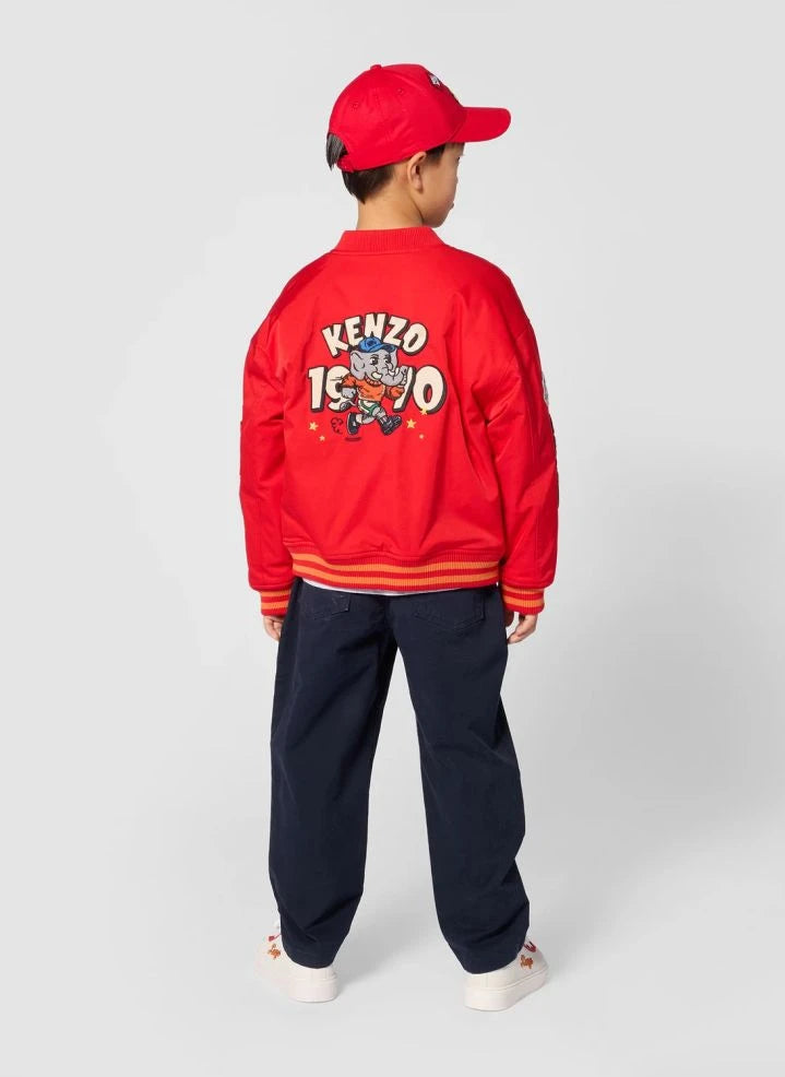 Kenzo - Bomber Rozetli İşlemeli Kenzo | Kırmızı