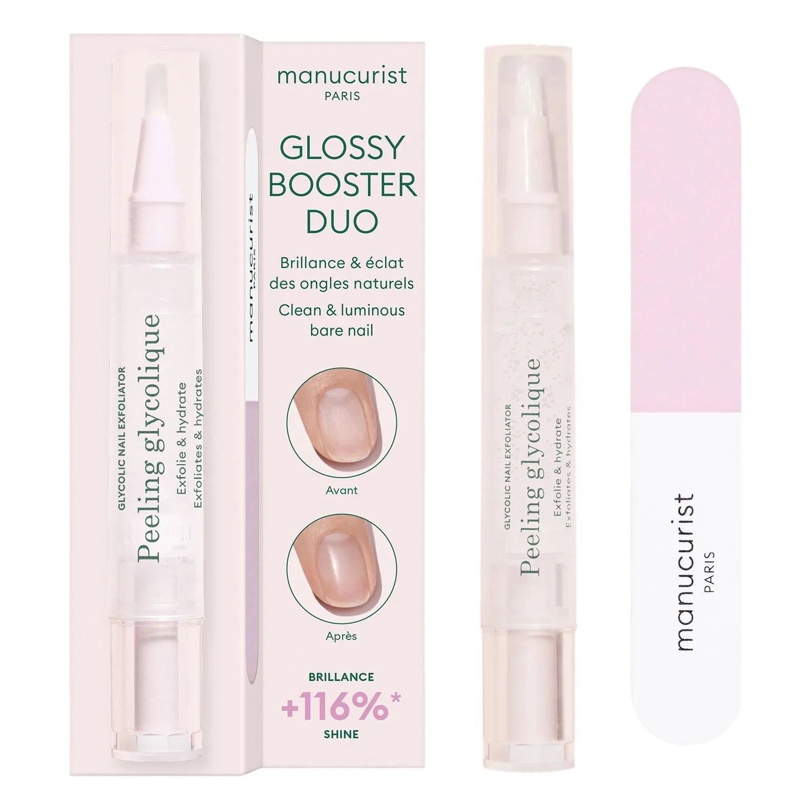 Manucurist - Glossy Booster Care & Shine Set - 30g