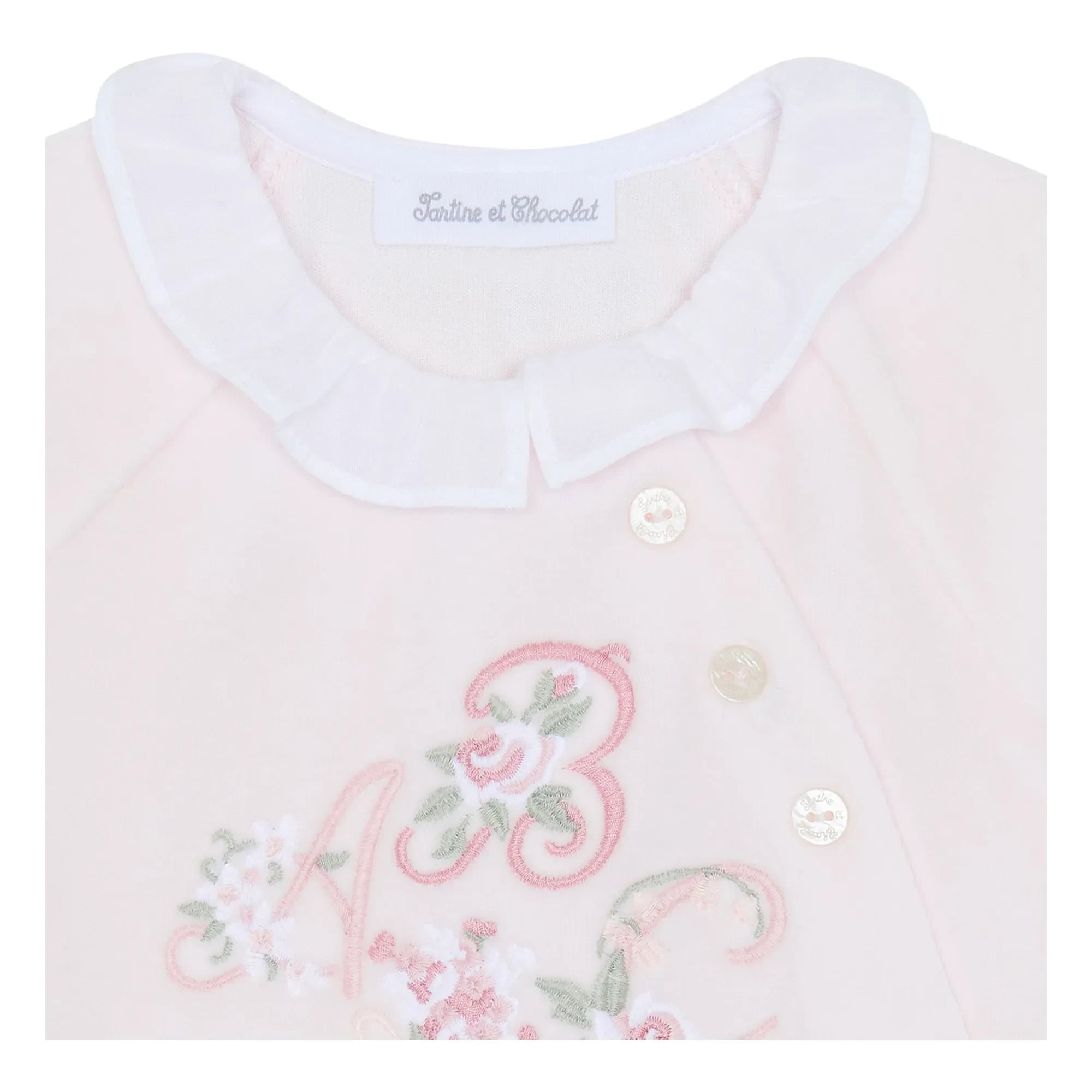 Tartine et Chocolat - ABC Floral Patterned Pajamas | Light Pink