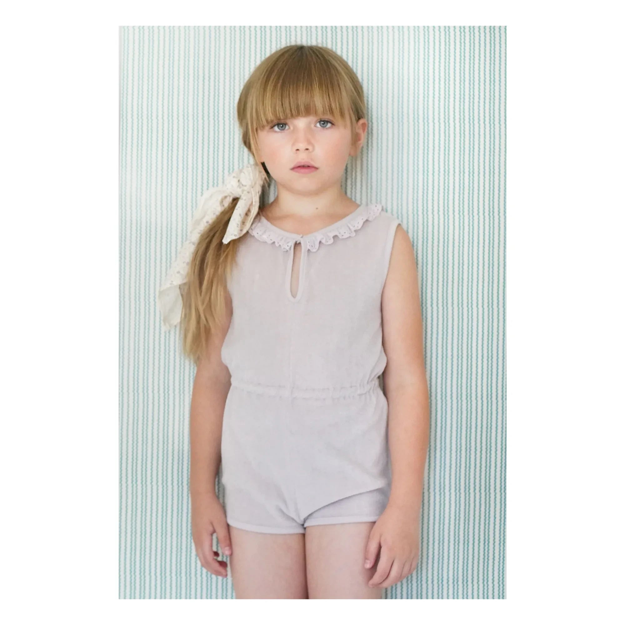 Soor Ploom - Organic Cotton Eponge Club Romper | Beige Pink