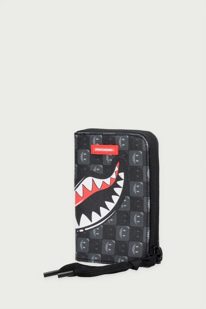 Sprayground - Shark Wallet in Gray Faux Leather in Paris 910W9315NSZ