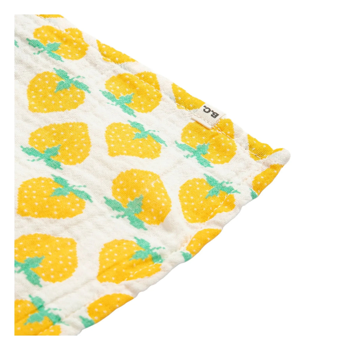 Bobo Choses - Strawberry Patterned Baby Diaper Organic Cotton Gauze | White