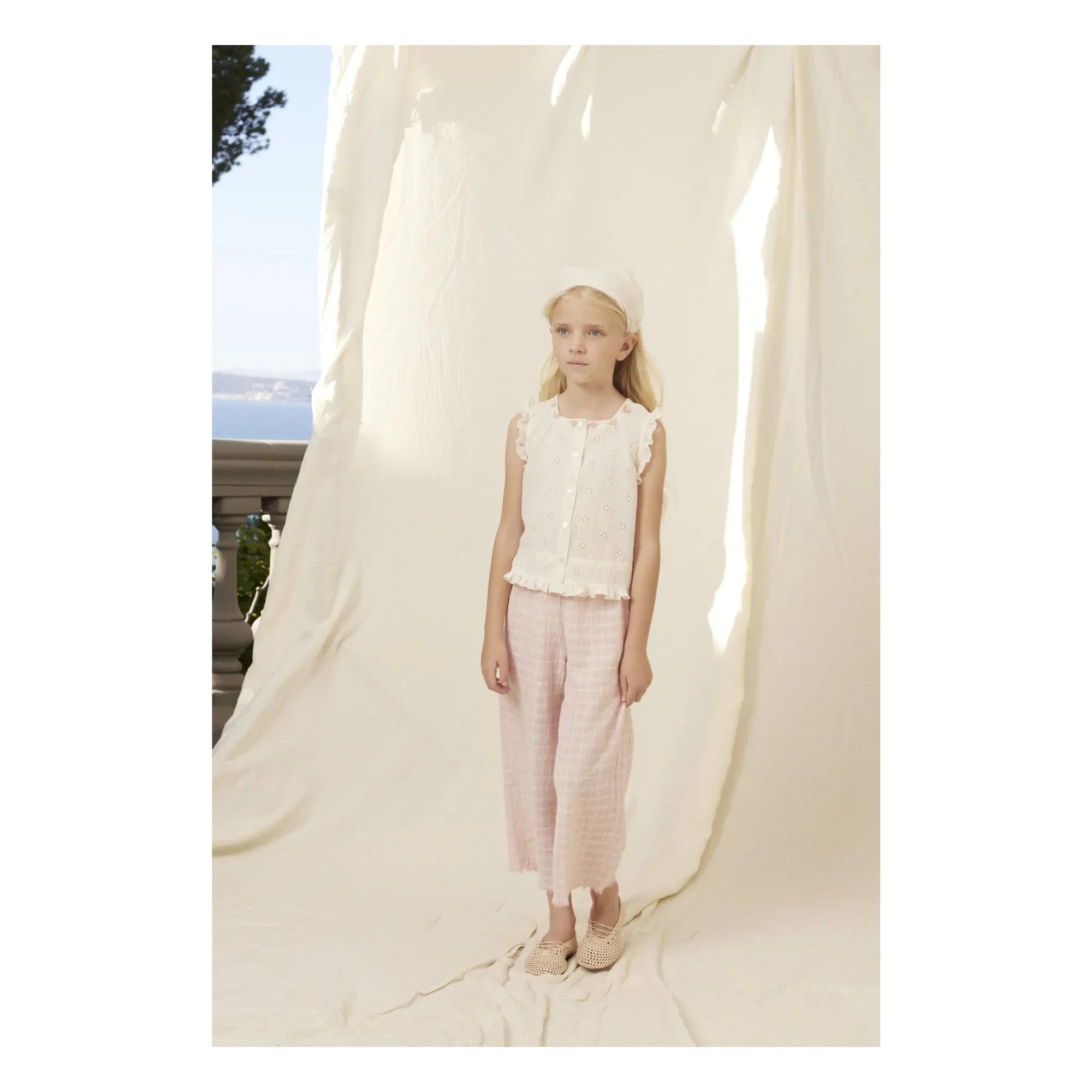 Bebe Organic - Emma Checked Pants | Light Pink
