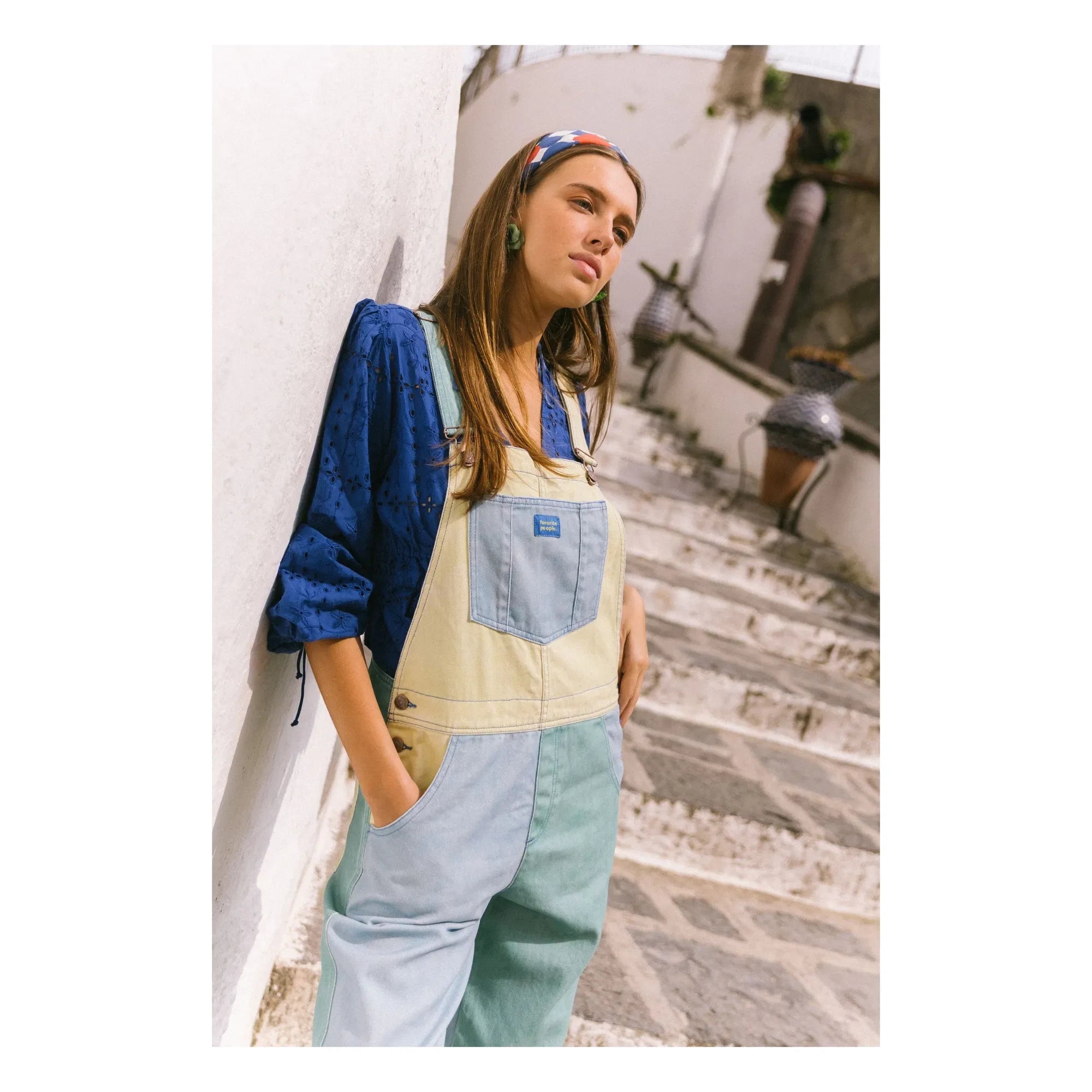 Favorite People - Sicily Color Block Jumpsuit - Women's Collection | Blue