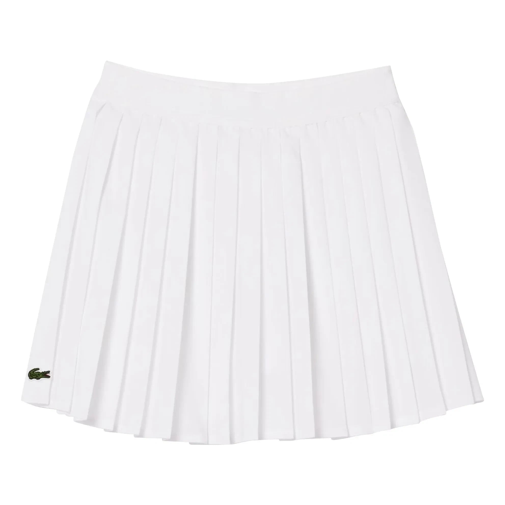 Lacoste - Recycled Fiber Pleated Skirt | White