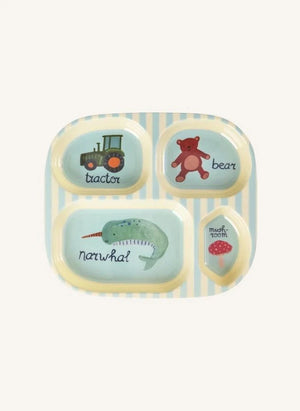 Rice - ABC Partitioned Plate | Light Blue