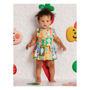 Halcyon Nights - Organic Cotton Vegetable Ruffled Dress | Orange