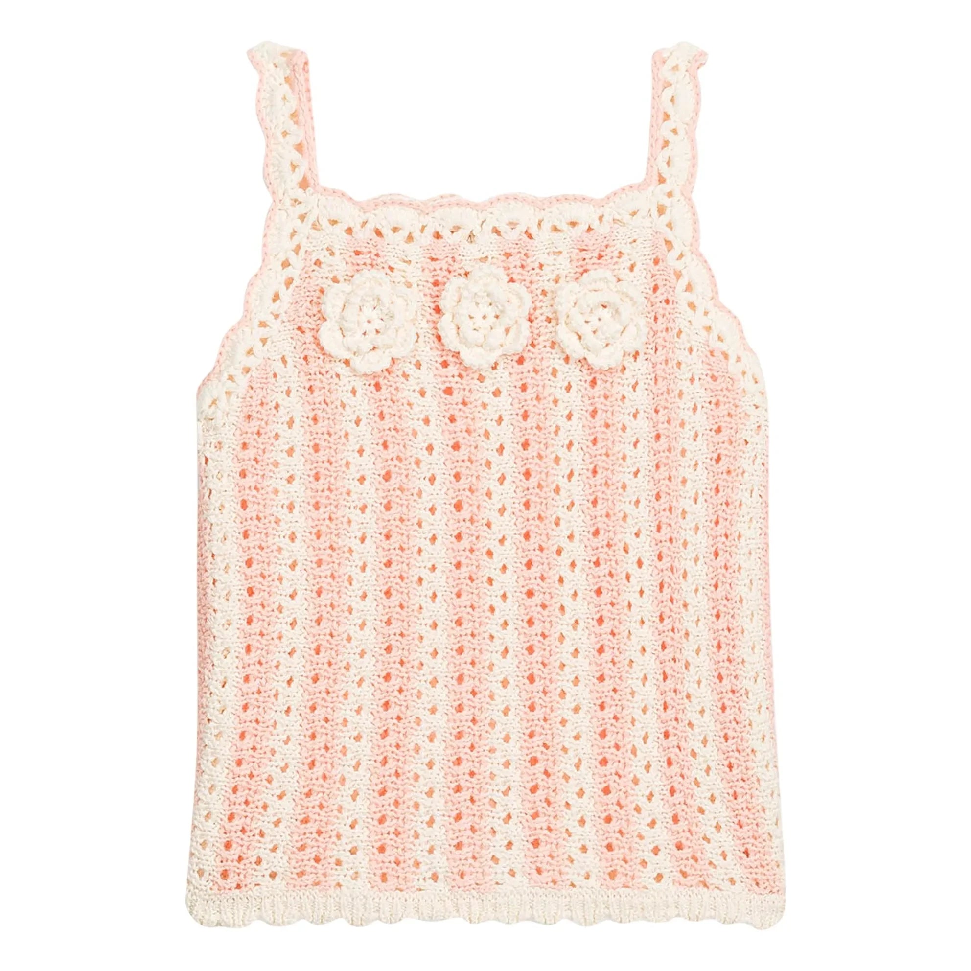 Louise Misha - Larya Striped Mesh Top | Pink