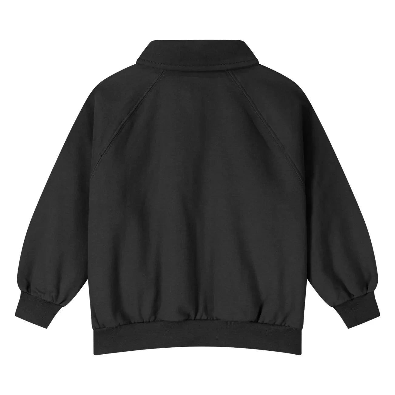 Gray Label - Siyah Organik Pamuk Polo Yaka Sweatshirt