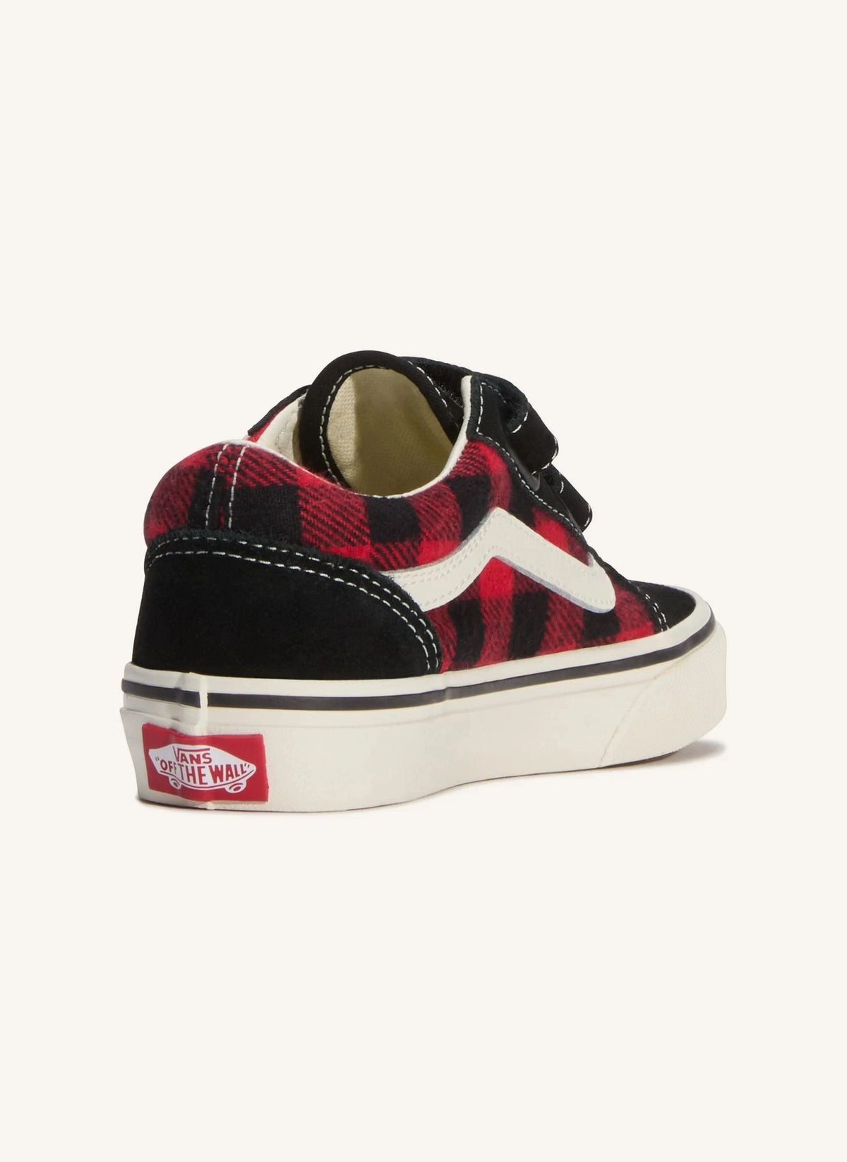 Vans - Scratch Sneakers Old Skool V Buffalo Plaid Checkered | Red