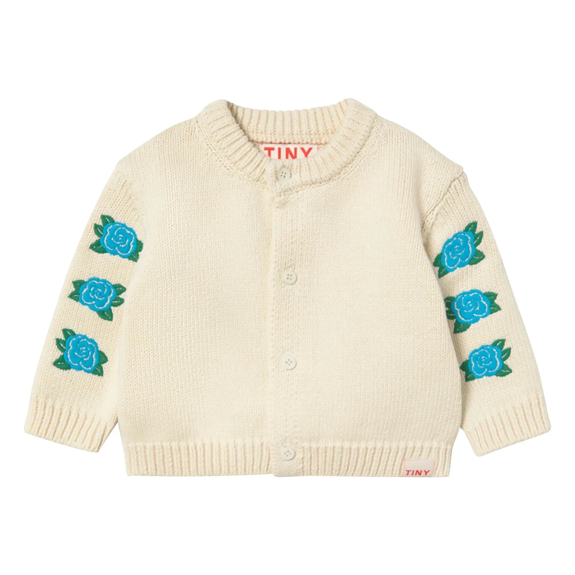 Tinycottons - Rose Embroidered Cardigan | Ecru