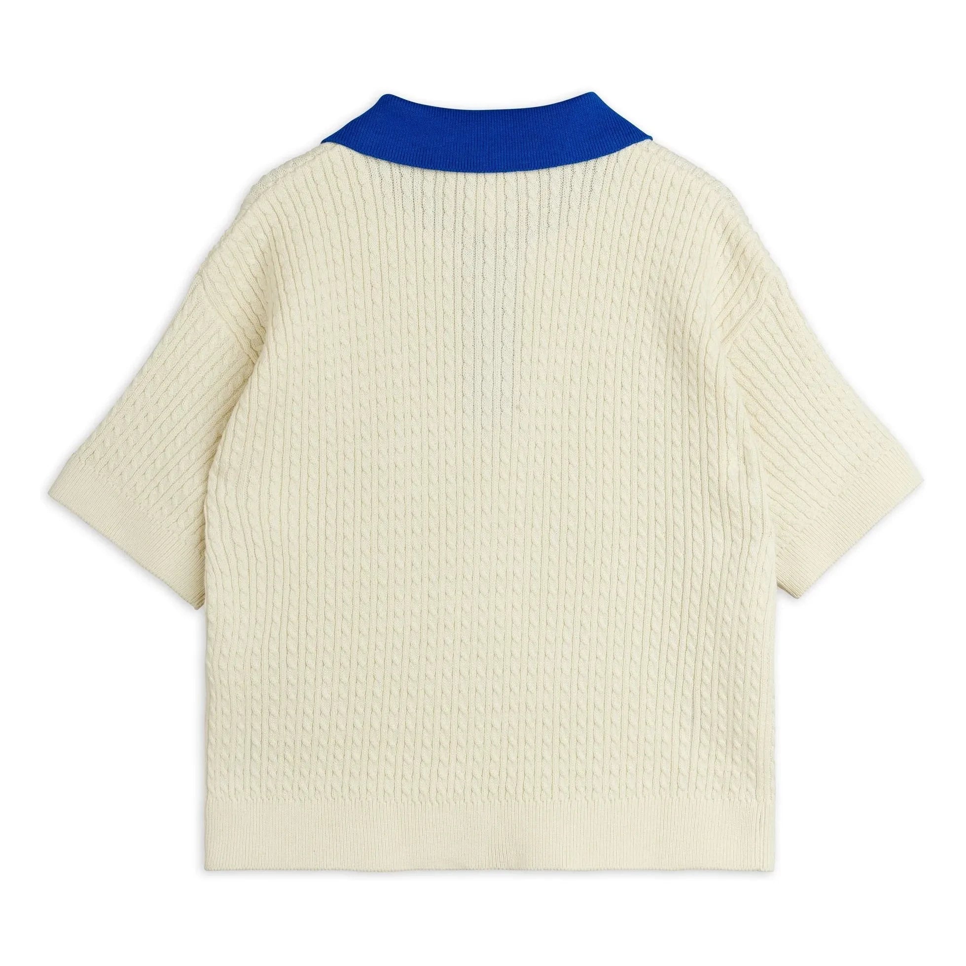 Mini Rodini - Organic Cotton Knit Polo Shirt | Ecru