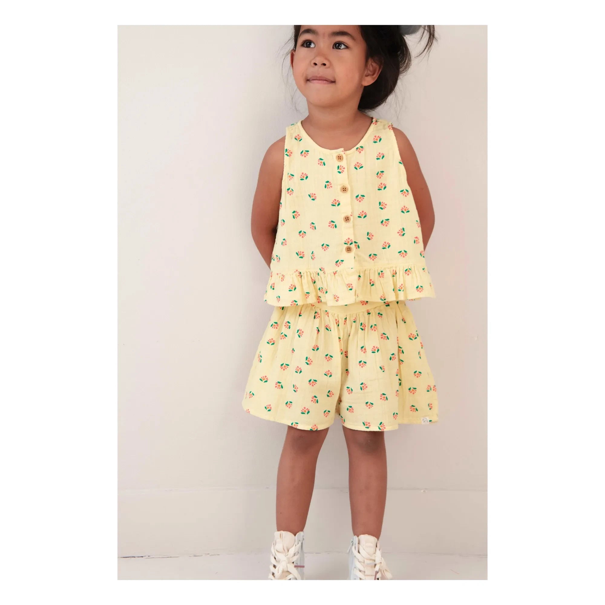 Jenest - Sofie Floral Organic Cotton Top | Pale Yellow