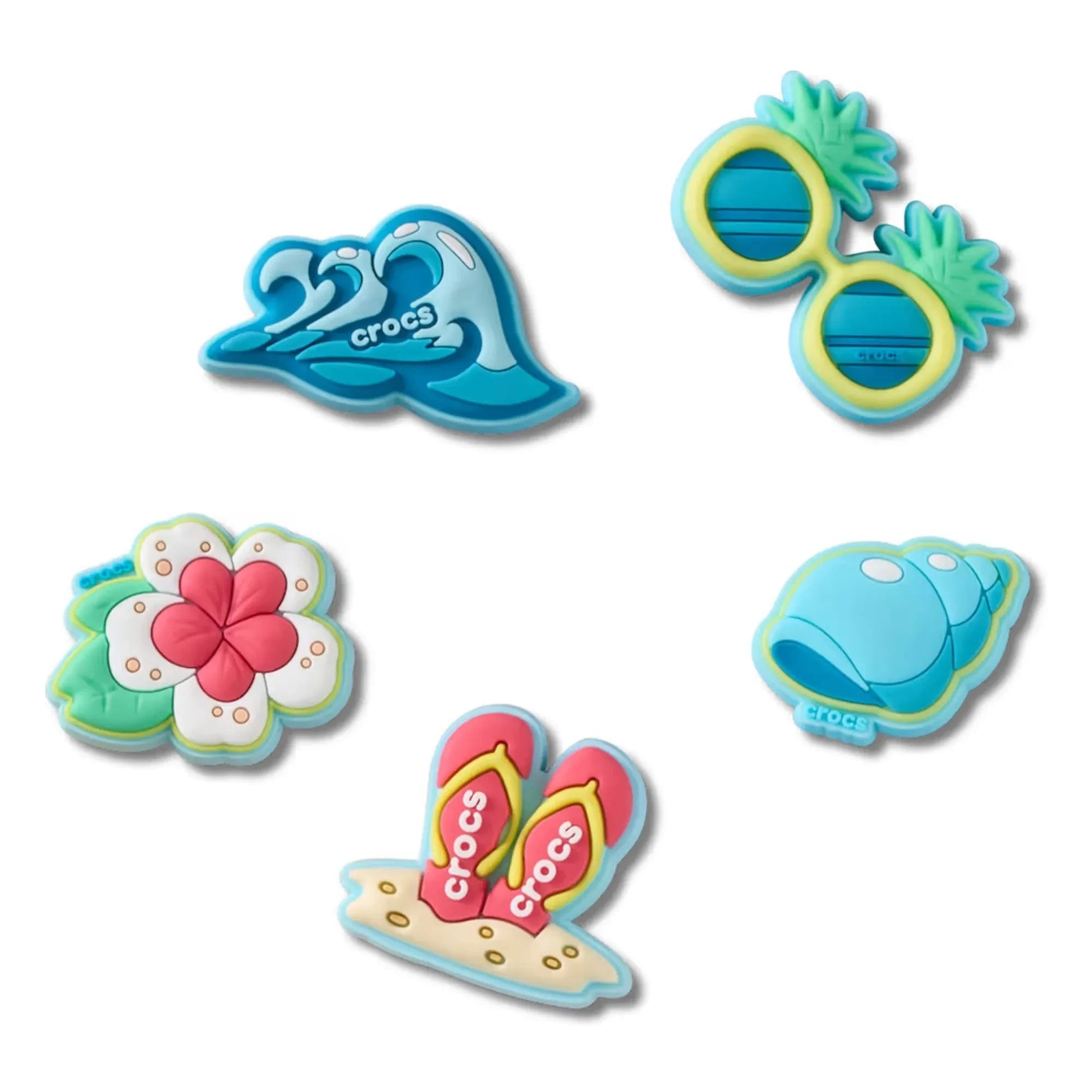 Crocs - Set of 5 Jibbitz Beach Time | Blue