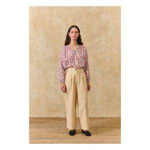 Louise Misha - Nicoliana Organic Cotton Blouse | Pink