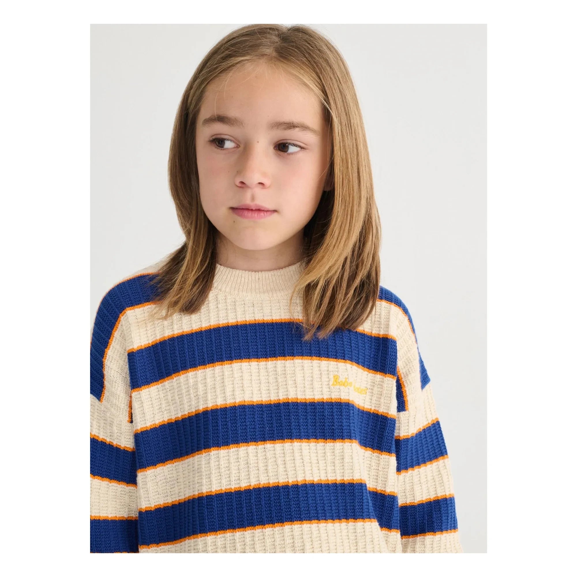 Bobo Choses - Striped Organic Cotton Sweater | Heather Beige