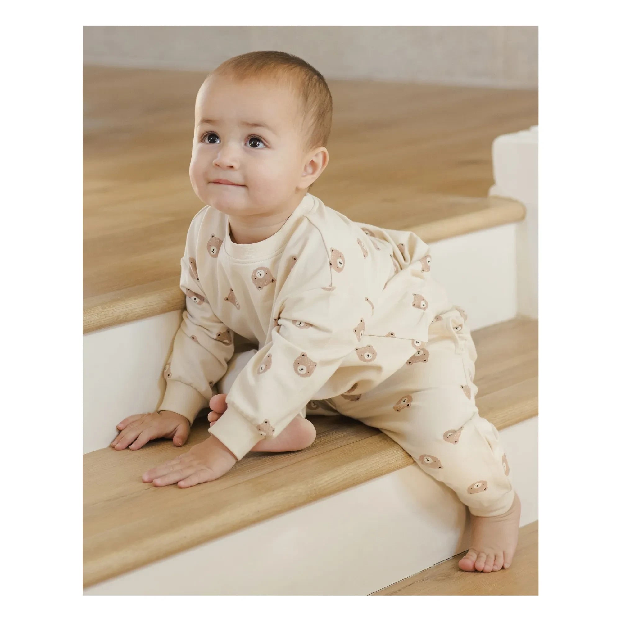 Quincy Mae - Organic Cotton Bear Sweatshirt | Ecru