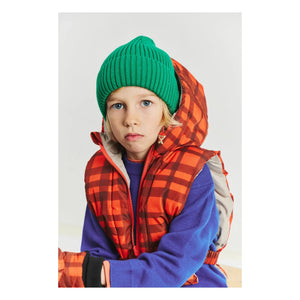 Fudoon - Exclusivity Fudoon X Smallable - Reversible Checked Hooded Coat | Orange