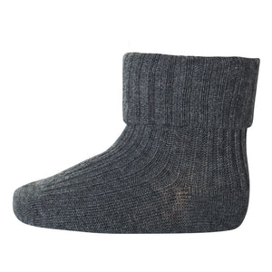 Mp Denmark - Ribbed Cotton Socks | Dark Grey