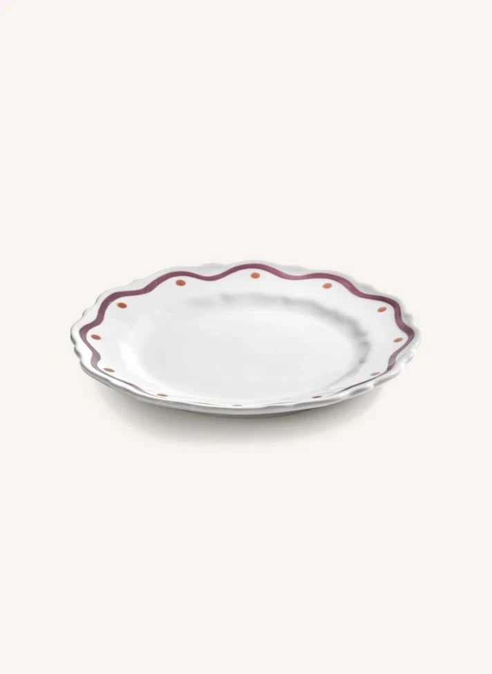 Serax - Charly Wave Pattern Dessert Plate - Set of 2 | Purple