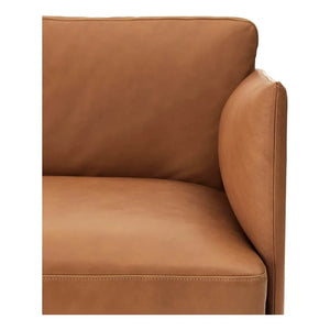 Muuto - Outline Leather 3-Seater Sofa | Cognac