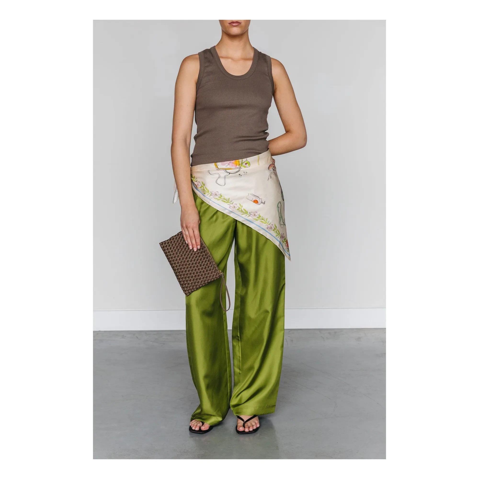Marrea - Marrea clutch çanta | Kahverengi