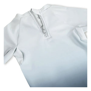 Molo - Nemo Palm Smile UV-Protected T-Shirt Made from Recycled Fibers | Gray Blue
