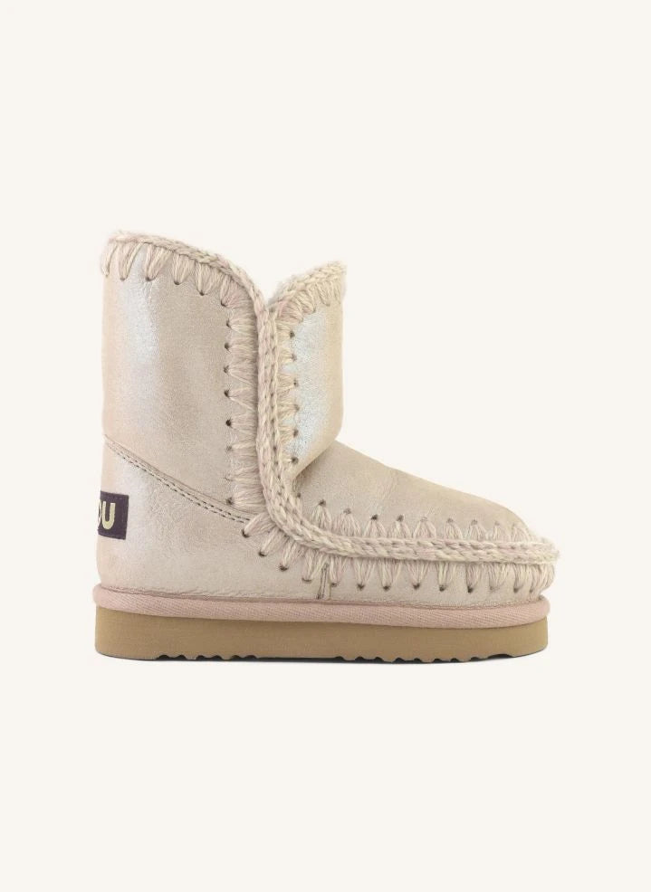 Mou - Eskimo Iridescent Boot | Pale Pink