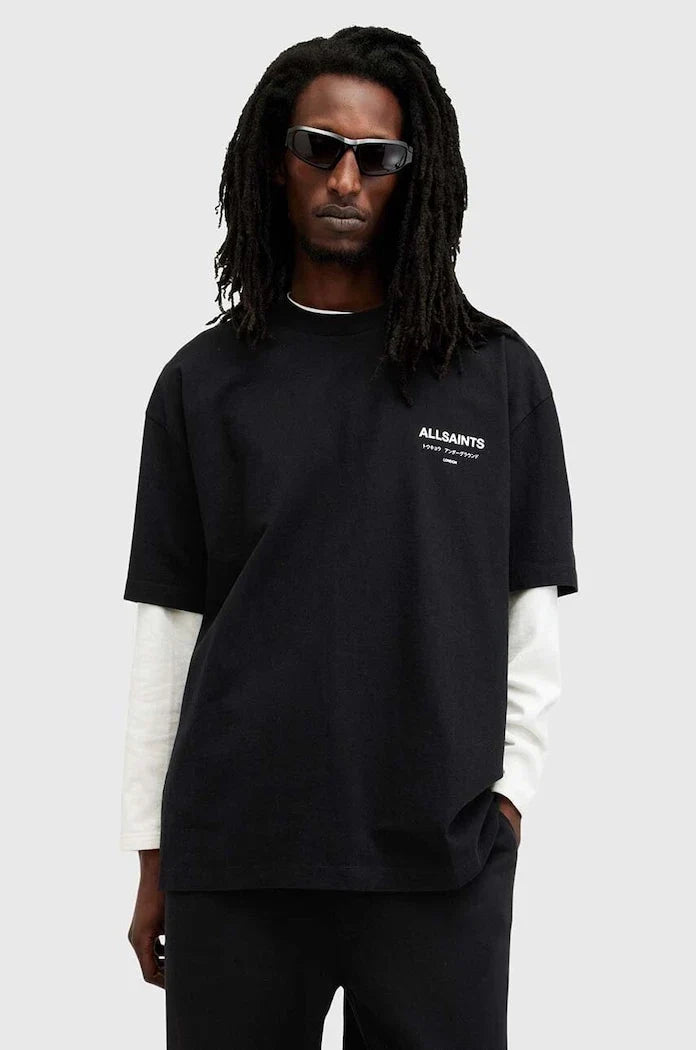 AllSaints Erkek Pamuklu Oversize Tişört