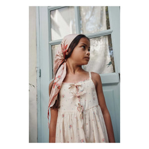 Emile et Ida - Organic Cotton Floral Knotted Dress | Cream