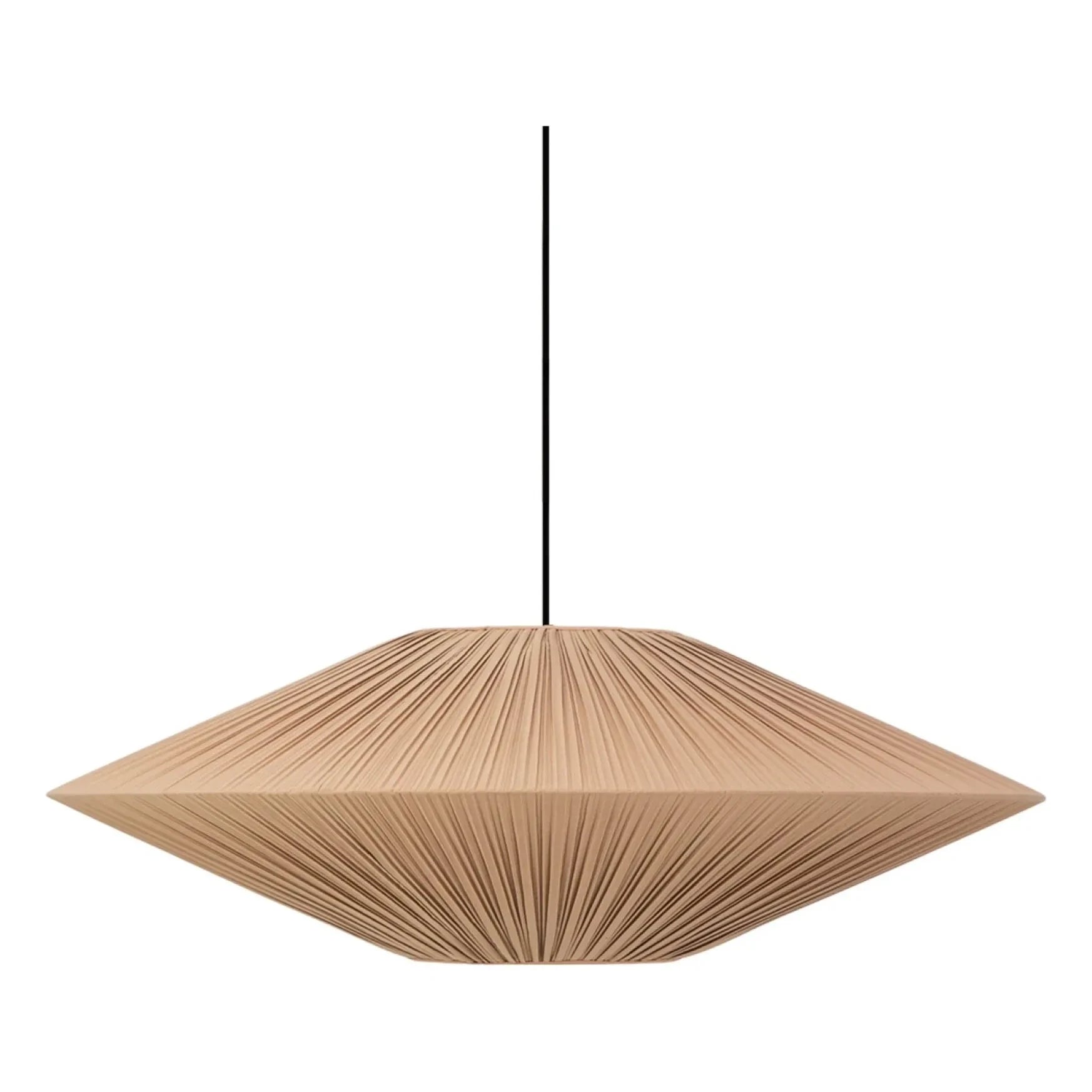 The Socialite Family - Large Brera Pleated Cotton Pendant Lamp - EU Version (220 V) | Sand