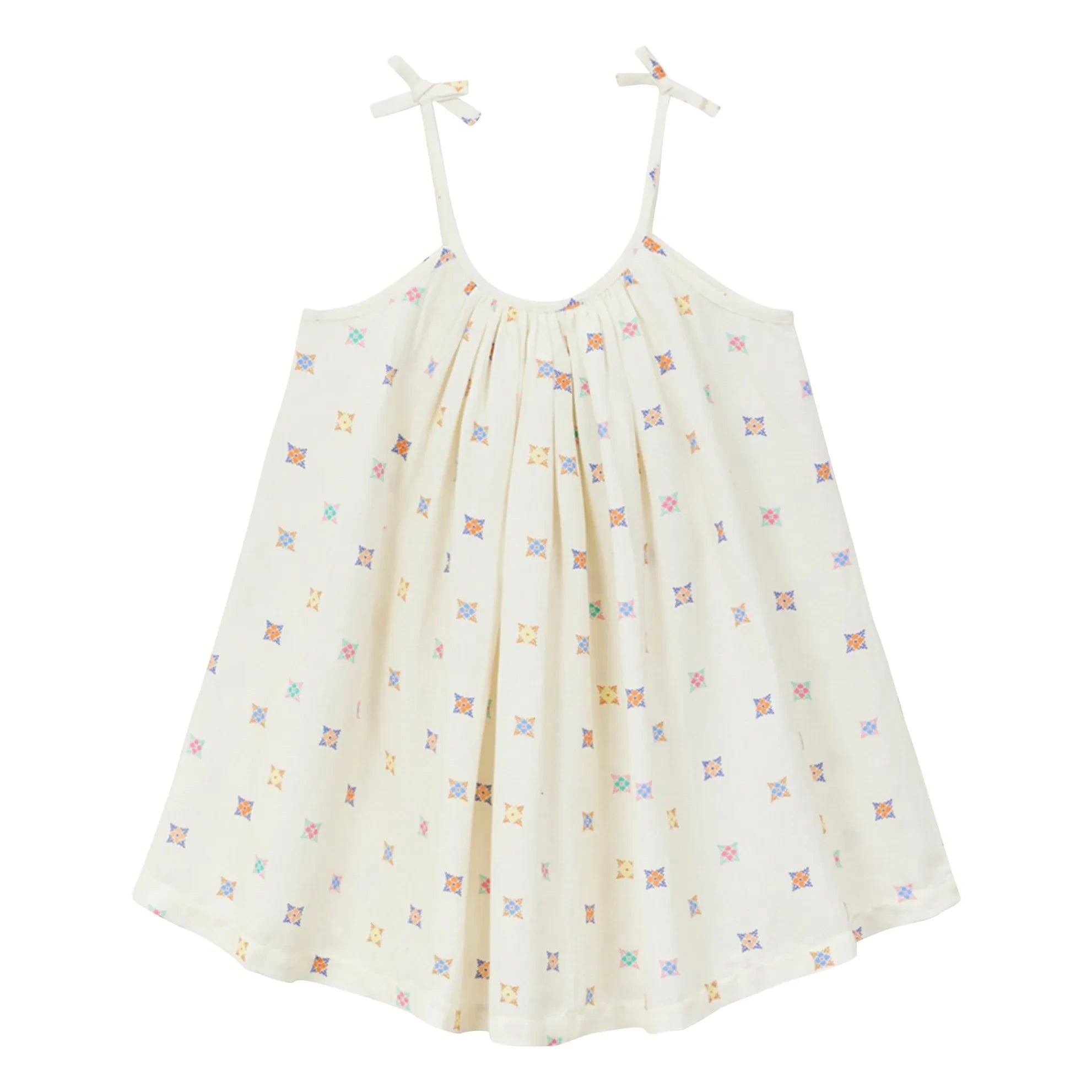Arsène et Les Pipelettes - Floral Sleeveless Linen Voile Dress | Ecru