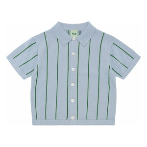 FUB - Striped Shirt Extra Thin Mesh Organic Cotton | Light Blue