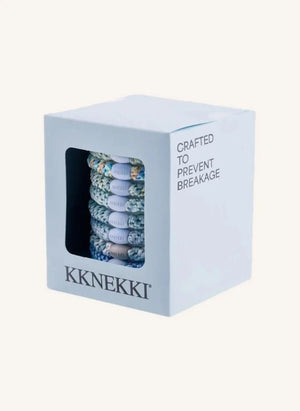 Bon Dep - 8'li Kknekki Sky Edition Scrunchies Seti | Mavi