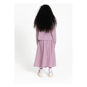 Finger in the Nose - Striped Lina Skirt | Brick Red