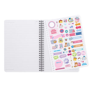 Legami - A5 Çizgili Resimli Sert Kapaklı Defter - Minik Kedi - Spiral Ciltli